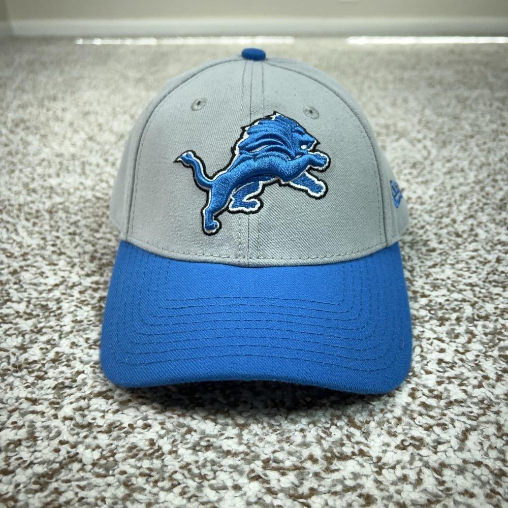 Detroit Lions Mens‎ Hat Strap Back One Size Gray Blue Cap Football NFL New Era